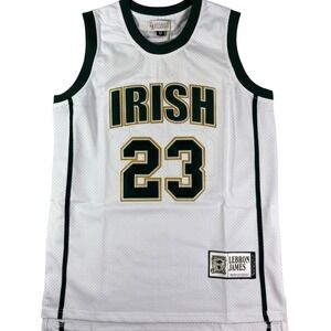 Authentic Classics LeBron James Irish 23 High School Basketball Jersey White M